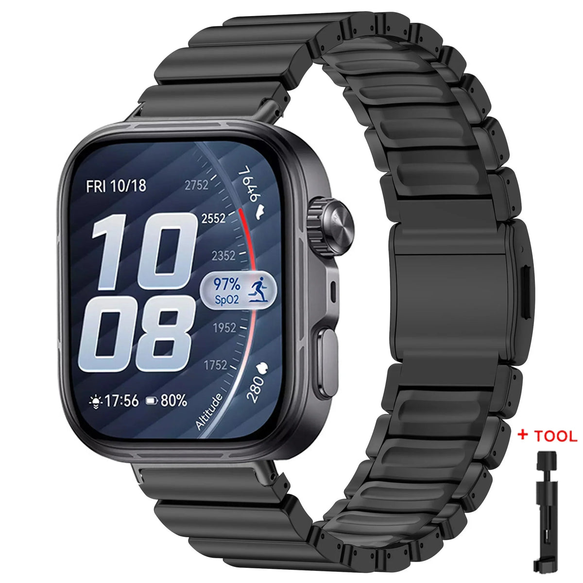 Luxury Magnetic Stainless Steel Watch Band for Huawei Watch Fit 5 / 5 Pro / Fit 4 / 4 Pro / Fit 3
