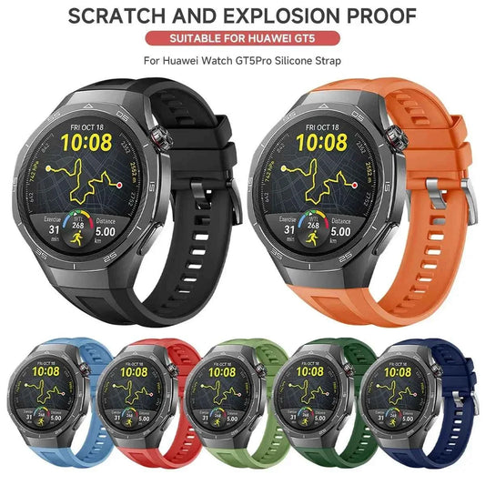 22MM Silicone Sport Band for Huawei Watch GT5 / GT5 Pro / GT4 / GT3 / GT2 46mm & Redmi Watch 5 / 3