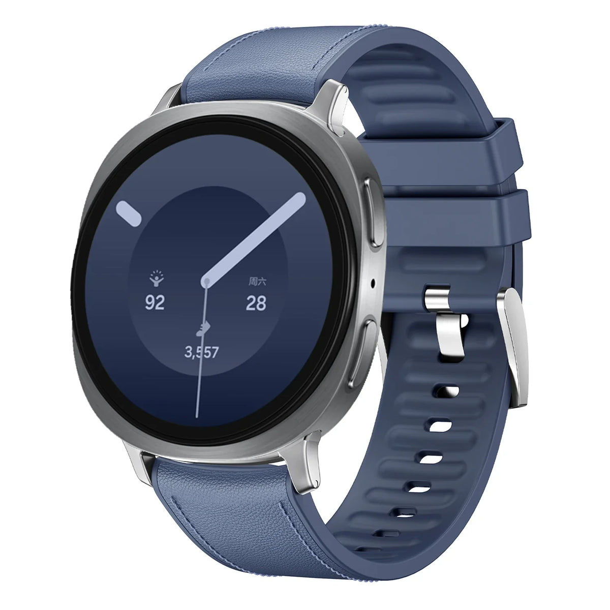 Leather-Look Silicone Band for Samsung Galaxy Watch 9 & 8 40mm 44mm & Classic 46mm | Business Replacement Strap