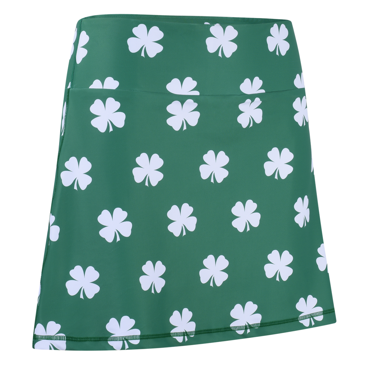 Four-Leaf Clover (White) Ladies Active SKORT by ReadyGOLF