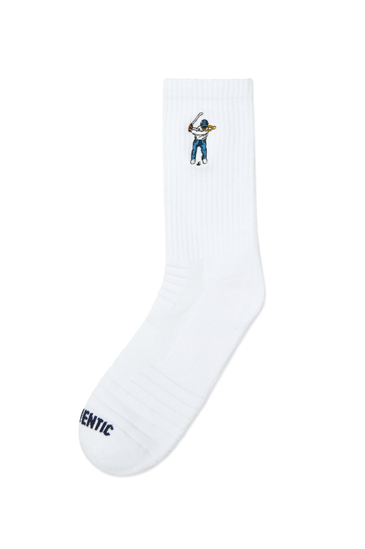Calf Height Logo Socks White
