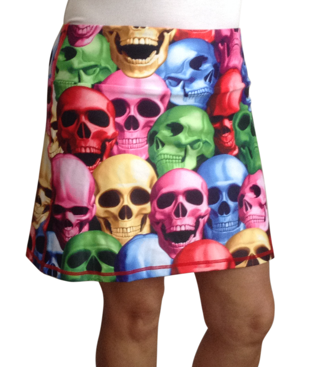 Pile of Skulls Ladies Active SKORT by ReadyGOLF