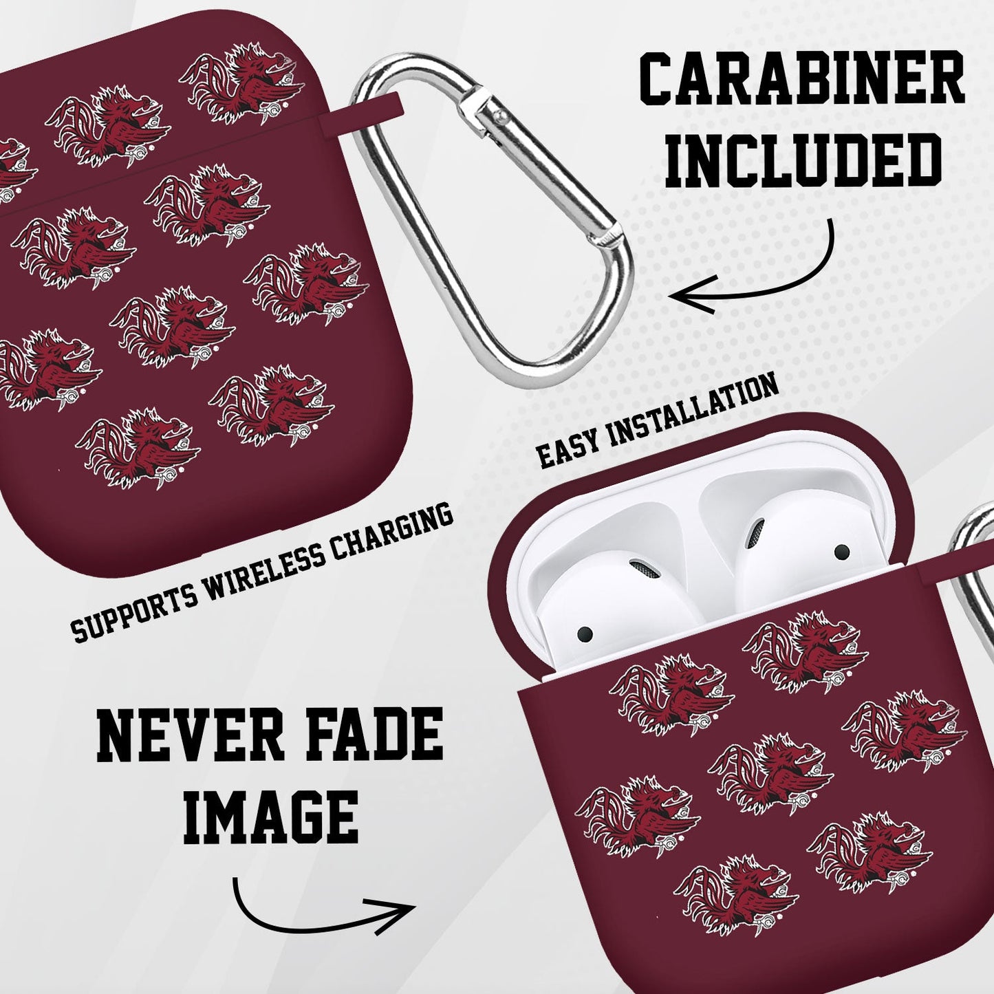 South Carolina Gamecocks HD Apple AirPods Gen 1 & 2 Case Cover
