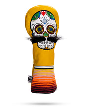 Load image into Gallery viewer, Mustache Sugar Skull - Driver Cover Yellow
