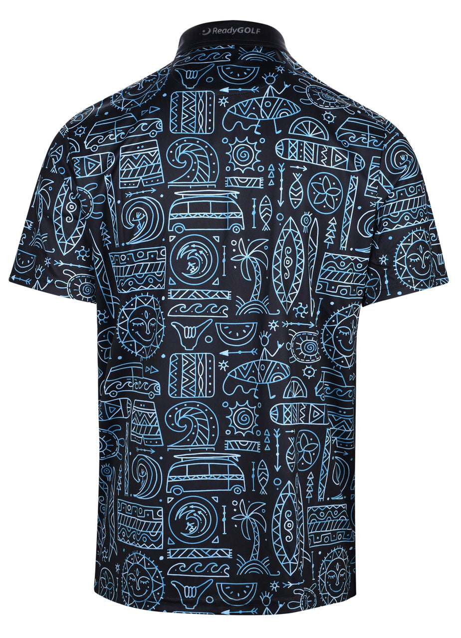 Surf's Up Mens Golf Polo Shirt by ReadyGOLF