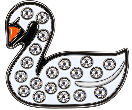 Swan Crystal Ball Marker & Hat Clip by ReadyGOLF