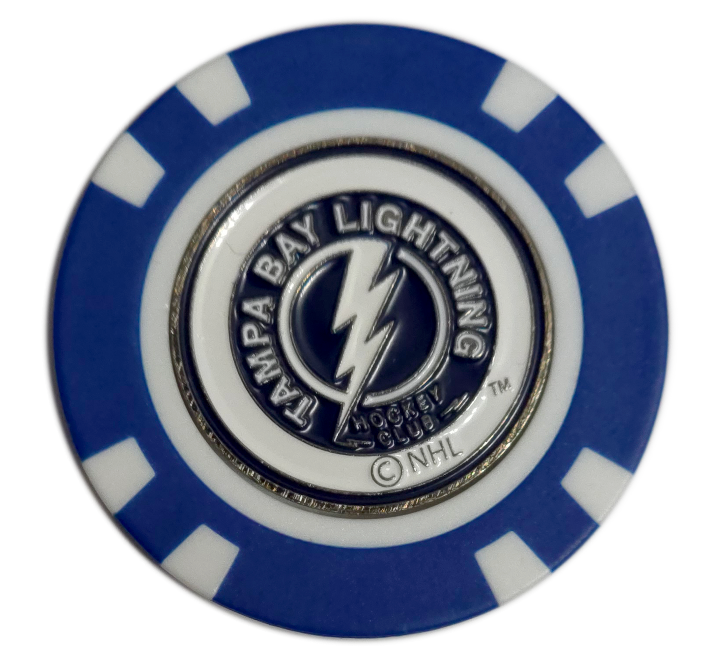 Officially Licensed Tampa Bay Lightning Poker Chip Golf Ball Marker