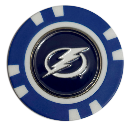 Officially Licensed Tampa Bay Lightning Poker Chip Golf Ball Marker