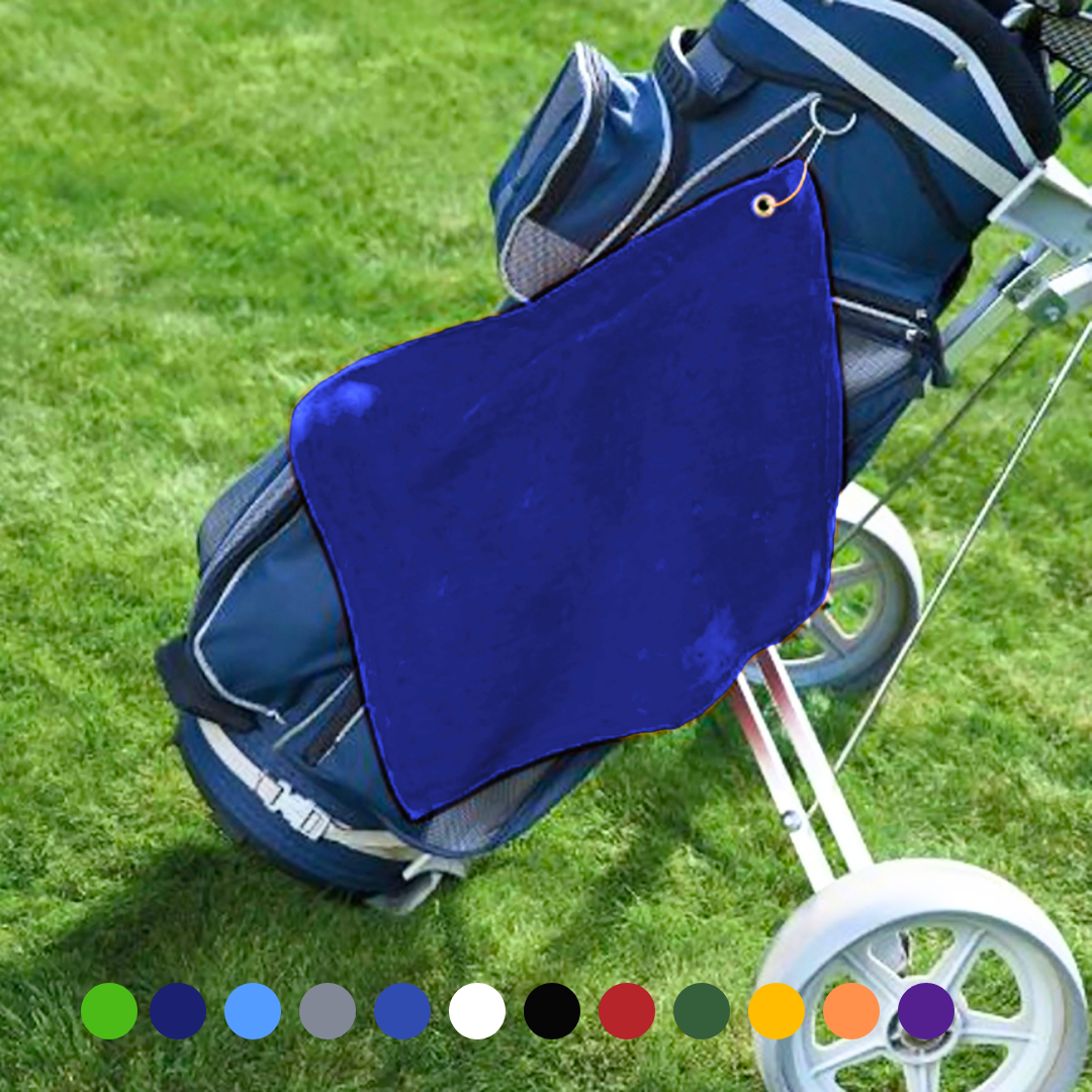 Small Jewel Velour Golf Towel: Corner Grommet & Hook Pack of 6