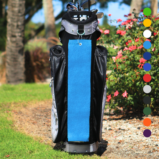 Tri-Fold Diamond Velour Golf Towel: Grommet & Hook Pack of 3