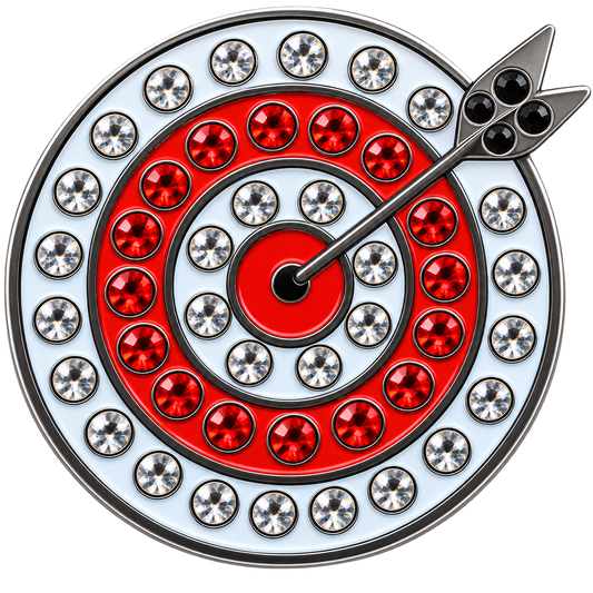 Archery Target Crystal Ball Marker & Hat Clip by ReadyGOLF