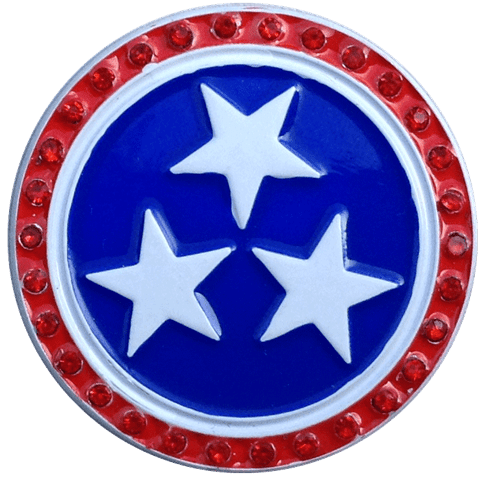 Tennessee Flag Crystal Ball Marker & Hat Clip by ReadyGOLF