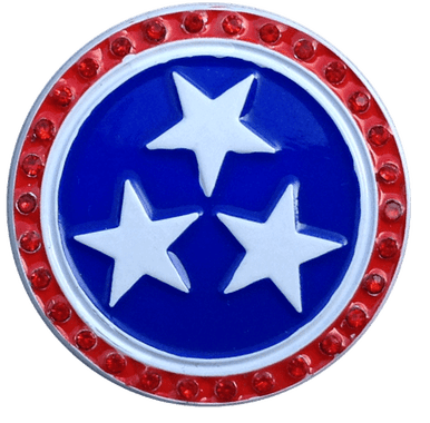 Tennessee Flag Crystal Ball Marker & Hat Clip by ReadyGOLF
