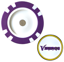Load image into Gallery viewer, Officially Licensed Minnesota Vikings Poker Chip Ball Marker
