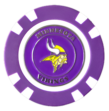 Load image into Gallery viewer, Officially Licensed Minnesota Vikings Poker Chip Ball Marker
