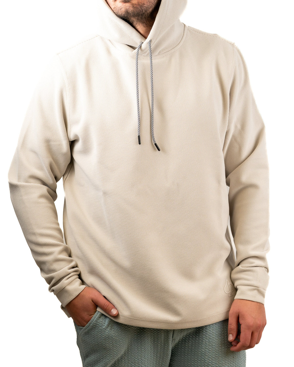 Player Preferred™ Waffle Grid Hoodie - Ivory
