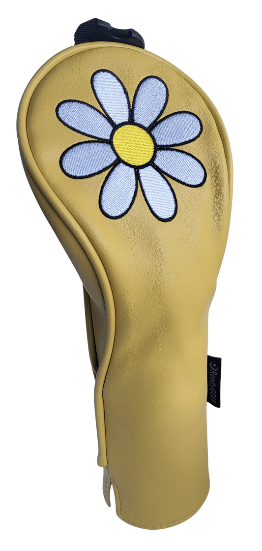 White Daisy Hybrid Headcover by ReadyGolf (Yellow)