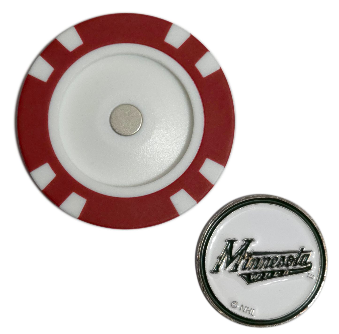 Officially Licensed Minnesota Wild Poker Chip Golf Ball Marker
