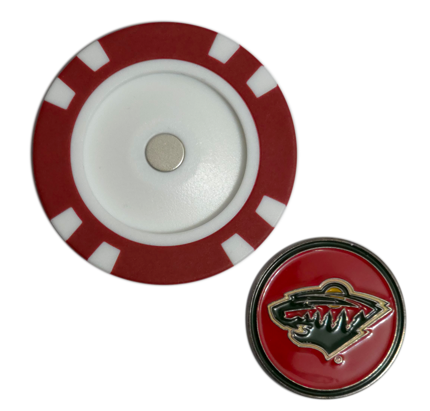 Officially Licensed Minnesota Wild Poker Chip Golf Ball Marker