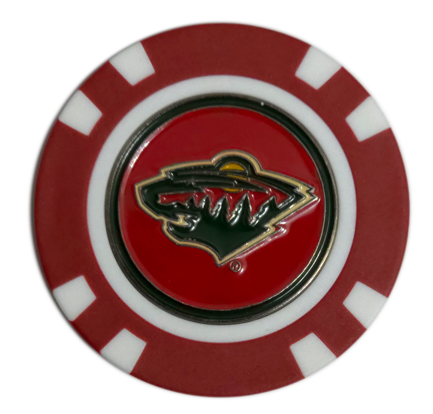 Officially Licensed Minnesota Wild Poker Chip Golf Ball Marker