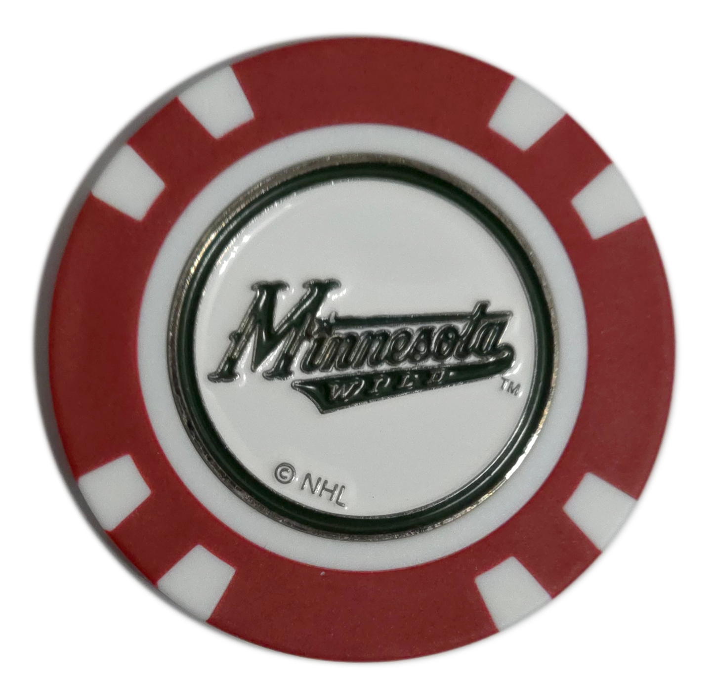 Officially Licensed Minnesota Wild Poker Chip Golf Ball Marker