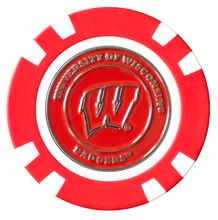 Load image into Gallery viewer, Officially Licensed Wisconsin Badgers Poker Chip Ball Marker
