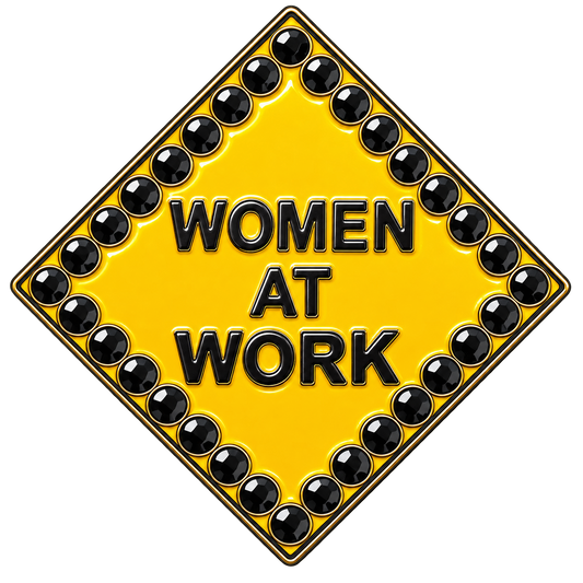 Caution Women At Work Crystal Ball Marker & Hat Clip by ReadyGOLF