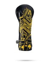 Load image into Gallery viewer, Black/Gold Queen of Spades - Fairway Cover
