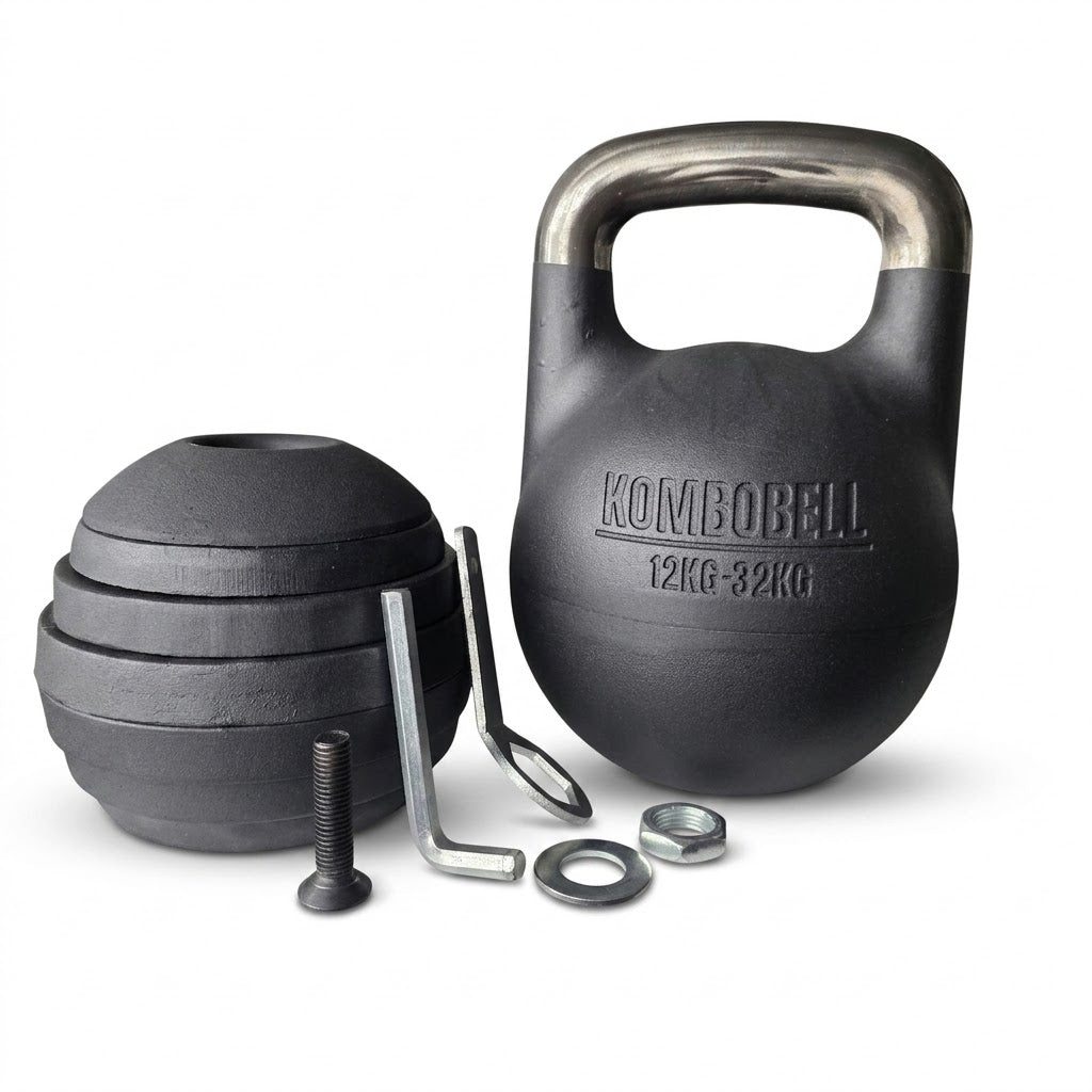 Adjustable Kettlebell 12–32 kg (26–70 lb) — Competition-Style, Black | SoCal Kettlebellz