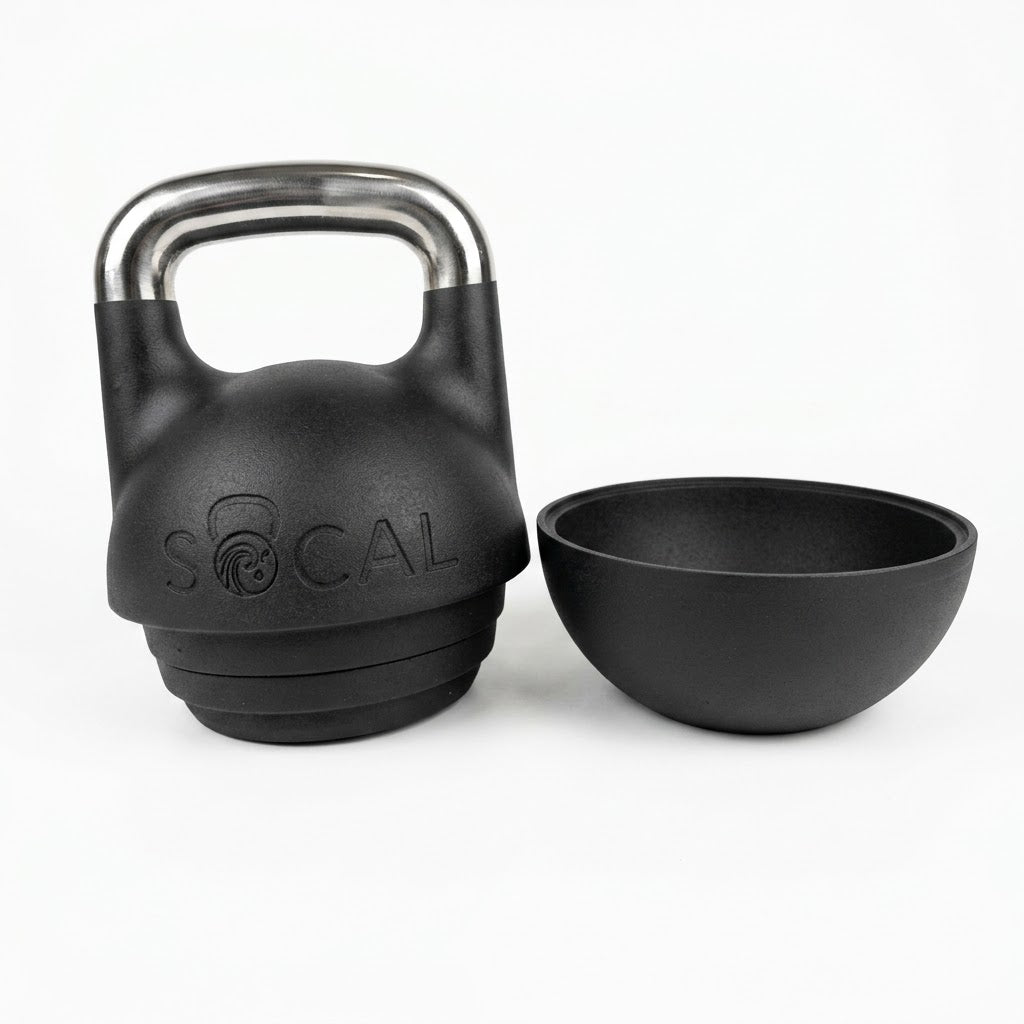 Adjustable Kettlebell 12–32 kg (26–70 lb) — Competition-Style, Black | SoCal Kettlebellz