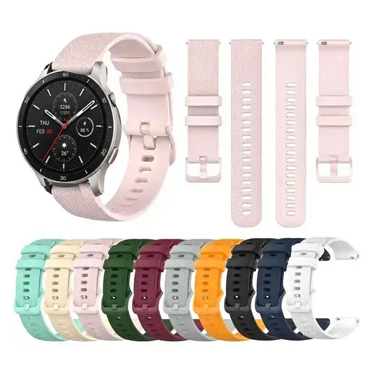 Amazfit Balance, GTR, GTS & Bip Checked-Texture Silicone Band
