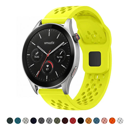 Amazfit Balance, GTR, GTS & Bip Breathable Perforated Silicone Band