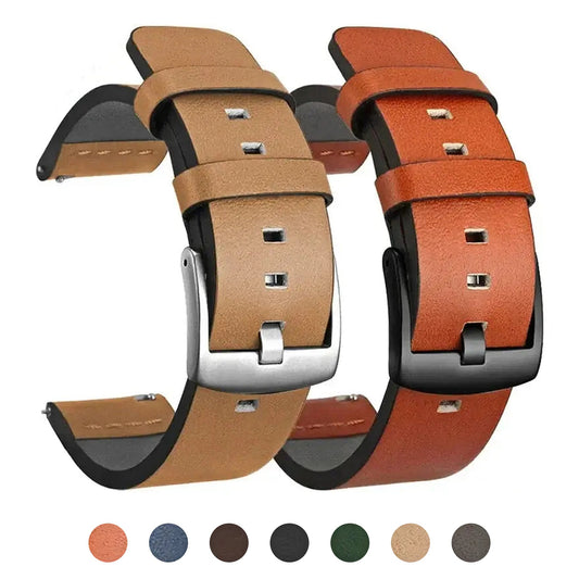 Amazfit Balance, GTR, GTS & Bip Leather Band with Square Holes