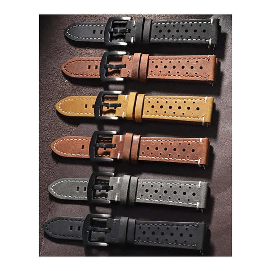 Amazfit Balance, GTR, GTS & Bip Stitched Perforated Leather Band