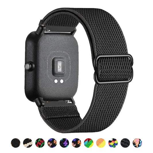 Amazfit Balance, GTR, GTS & Bip Stretch Nylon Loop Band, Slide Buckle