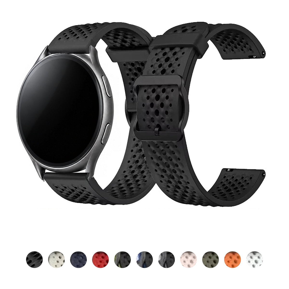 Motorola Moto Watch Silicone Sport Band with Air Holes, Pin Buckle