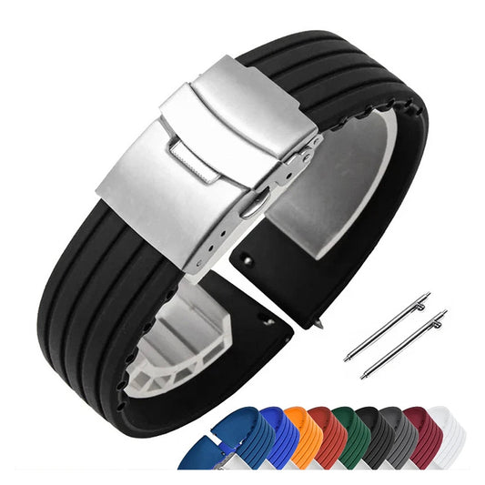 Motorola Moto Watch Silicone Band with Folding Deployment Clasp
