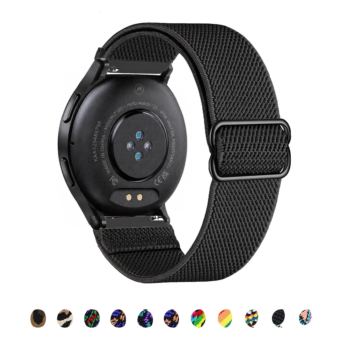Motorola Moto Watch Stretch Nylon Loop Band with Slide Buckle