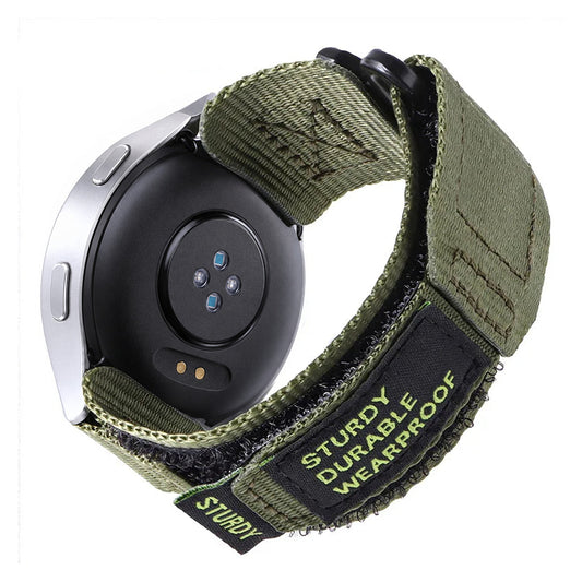 Motorola Moto Watch Rugged Nylon Hook-and-Loop Band, Metal Ring