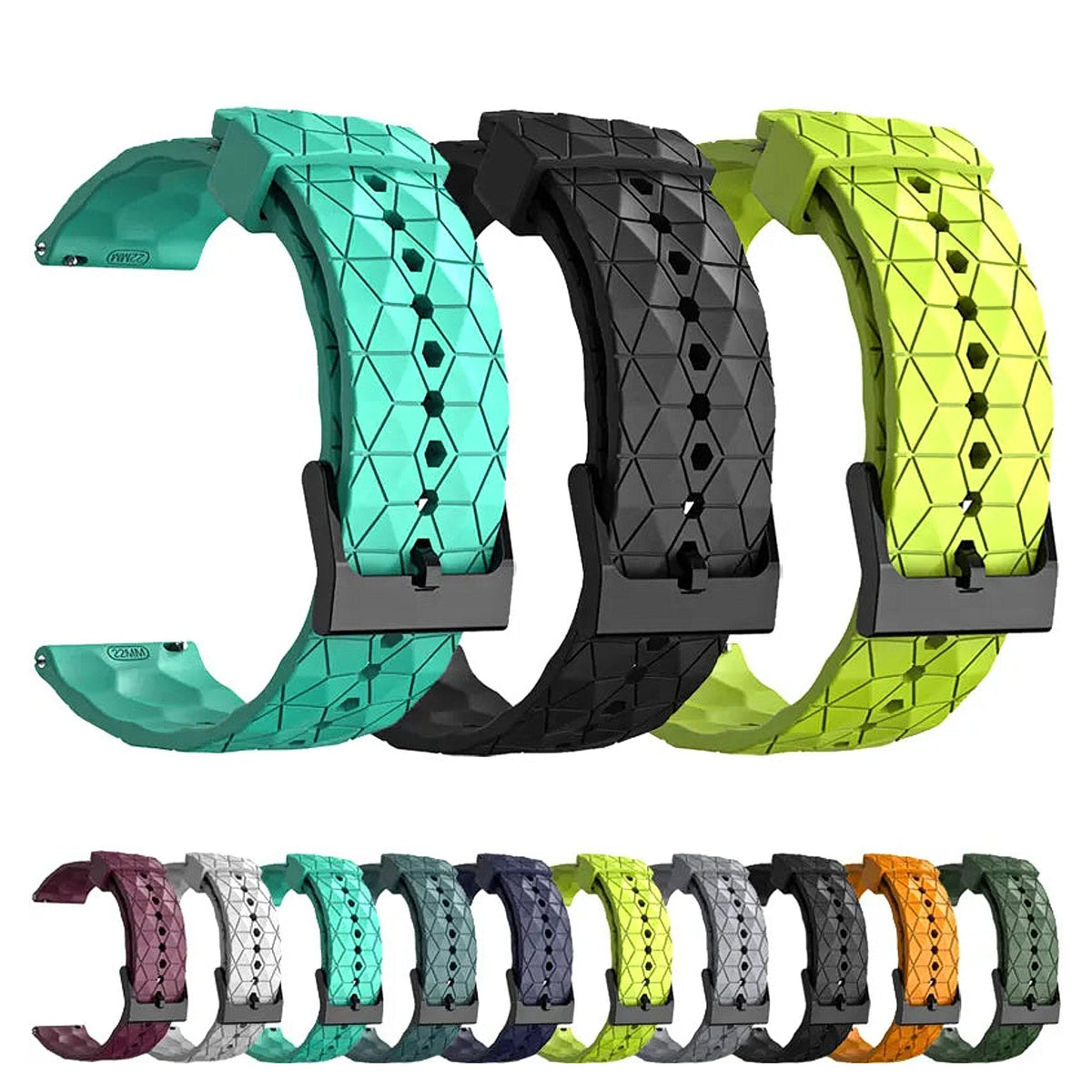 Motorola Moto Watch Geometric Silicone Band with Black Buckle