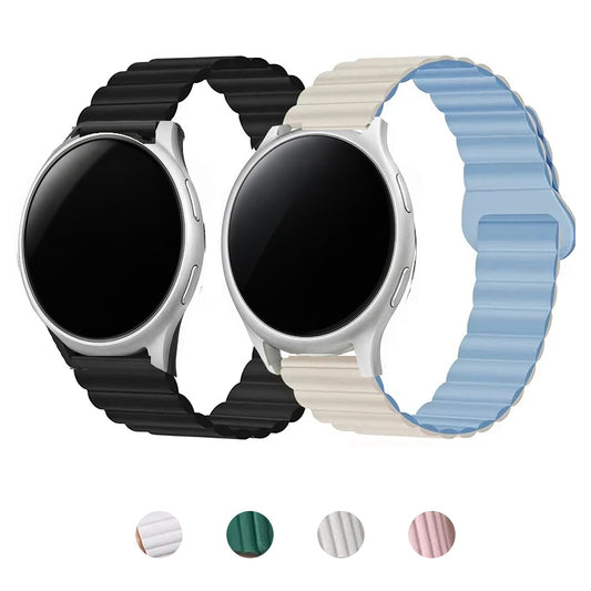 Motorola Moto Watch Ribbed Magnetic Silicone Loop Band, 32 Colors