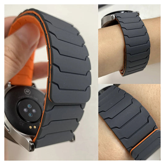 Motorola Moto Watch Segmented Magnetic Silicone Loop Band