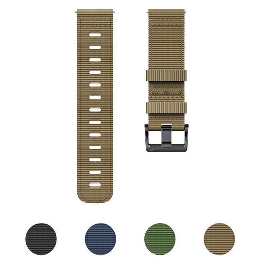 Motorola Moto Watch Ribbed Nylon Band with Black Buckle