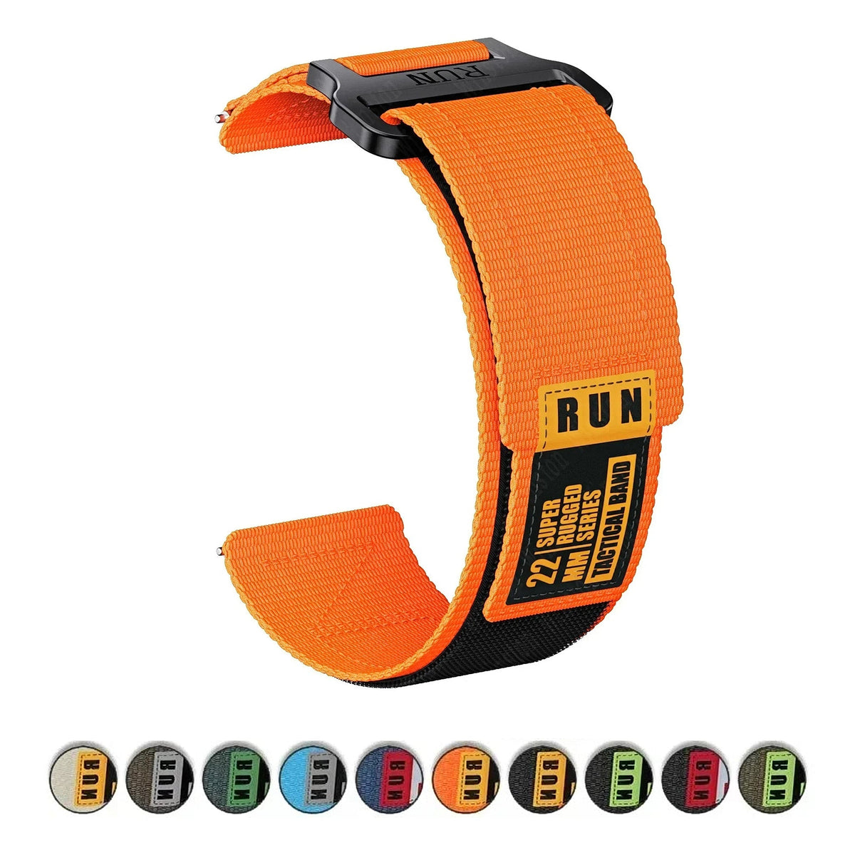 Motorola Moto Watch Nylon Hook-and-Loop Band with RUN Label