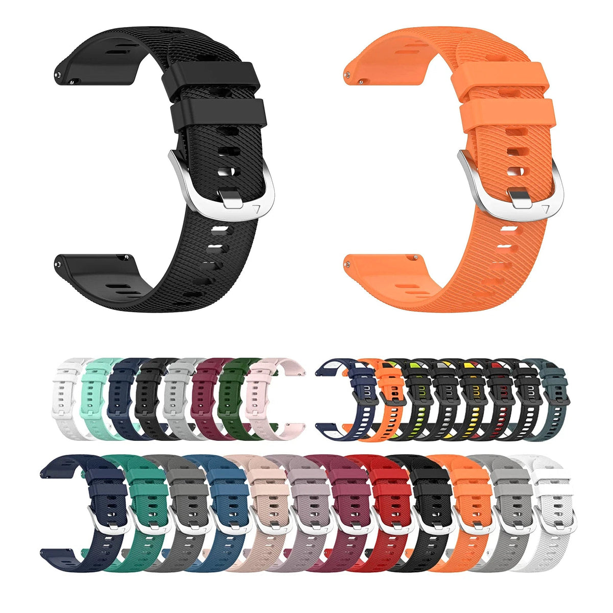 Motorola Moto Watch Twill-Texture Silicone Band, 32 Colors