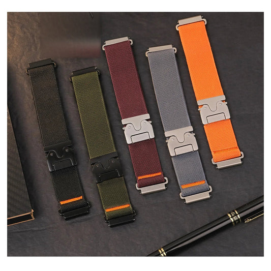 Motorola Moto Watch Stretch Nylon Band with Metal Clip Clasp