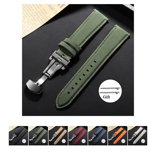 Motorola Moto Watch Sailcloth Nylon Band with Butterfly Clasp