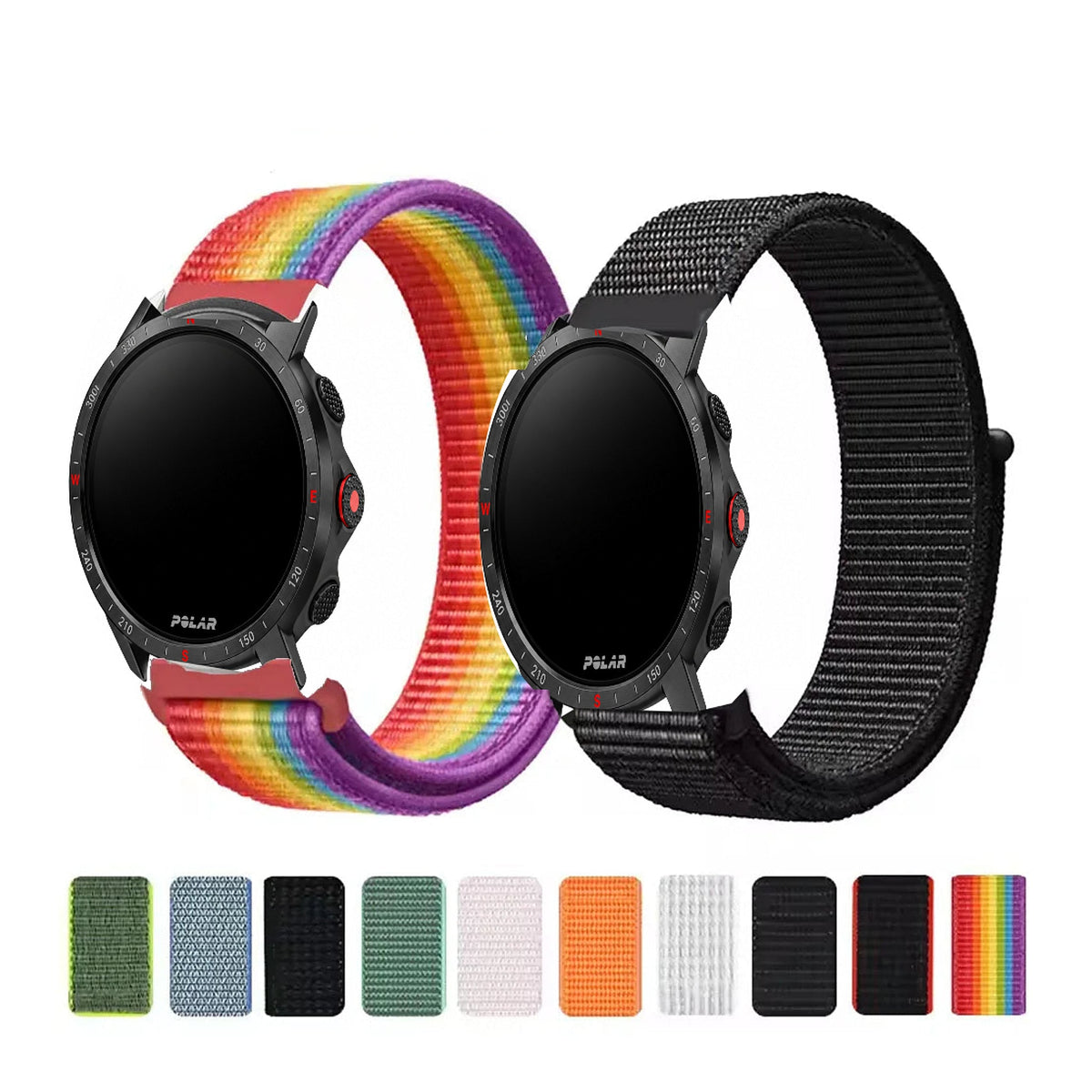 Polar Vantage, Grit X & Ignite Woven Nylon Sport Loop Band, 50 Colors