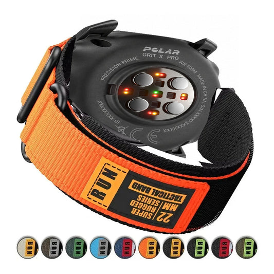 Polar Vantage, Grit X & Ignite Nylon Sport Loop Band with Rubber Tag