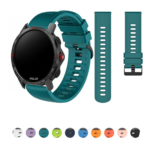 Polar Vantage, Grit X & Ignite Silicone Sport Band, Black Pin Buckle